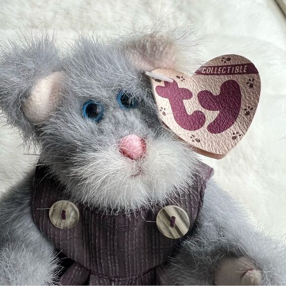 1993 TY Collectibles "Whiskers" Retired Gray Cat BB22 NWT🏷 - Picture 5 of 14